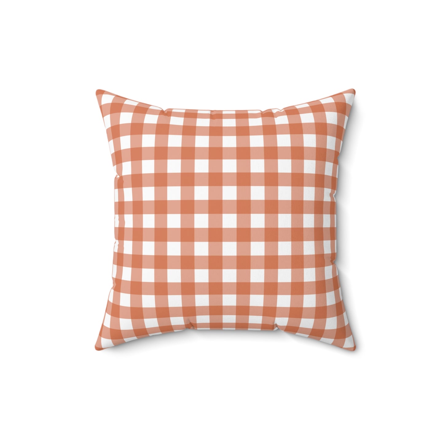 Checked Throw Pillow Fall Halloween Accent Orange Plaid Pillow for Bedrooms, Sofa, Chairs, Kids Room