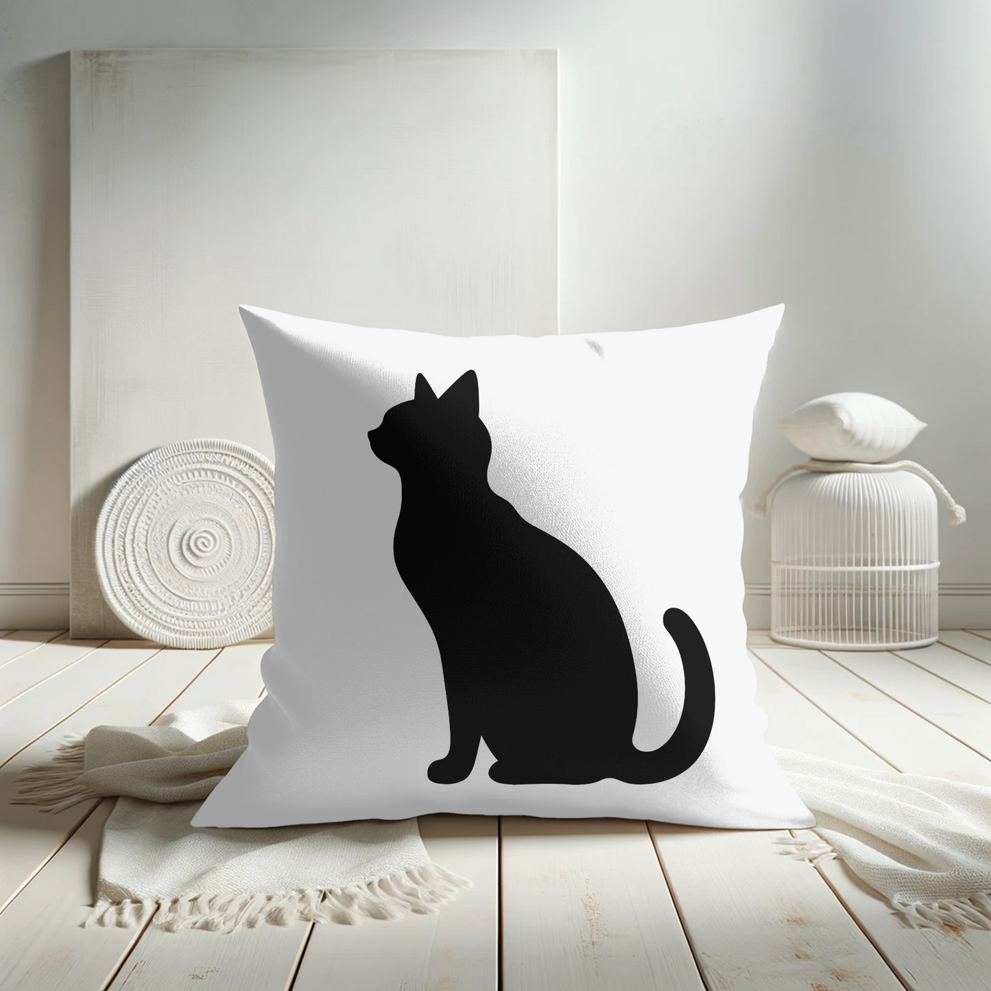 Black Cat Pillow