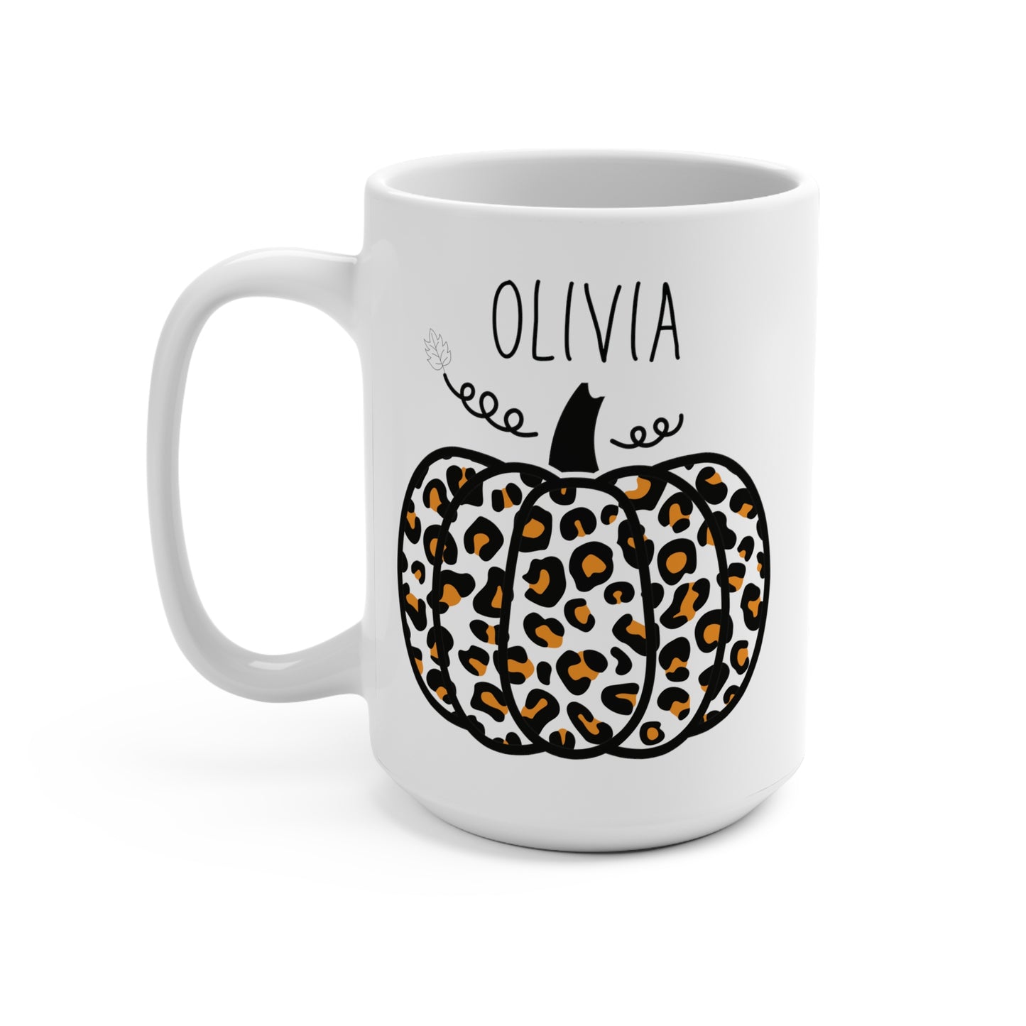 Custom Name Fall Pumpkin Personalized 15oz Coffee Mug