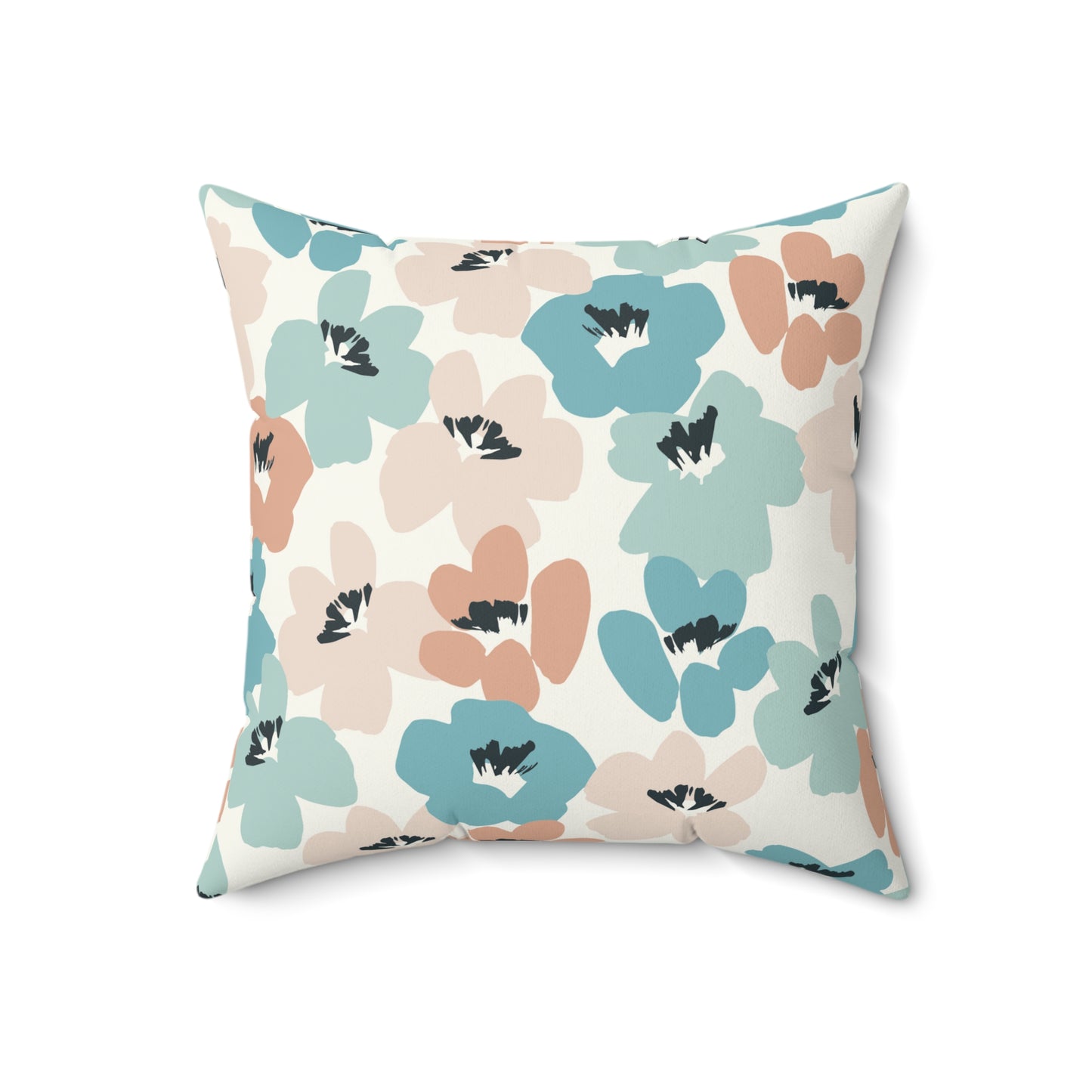 Pastel Flower Throw Pillow Modern Decor Coastal Accent Bedroom or Sofa Pillow - Design Club Home