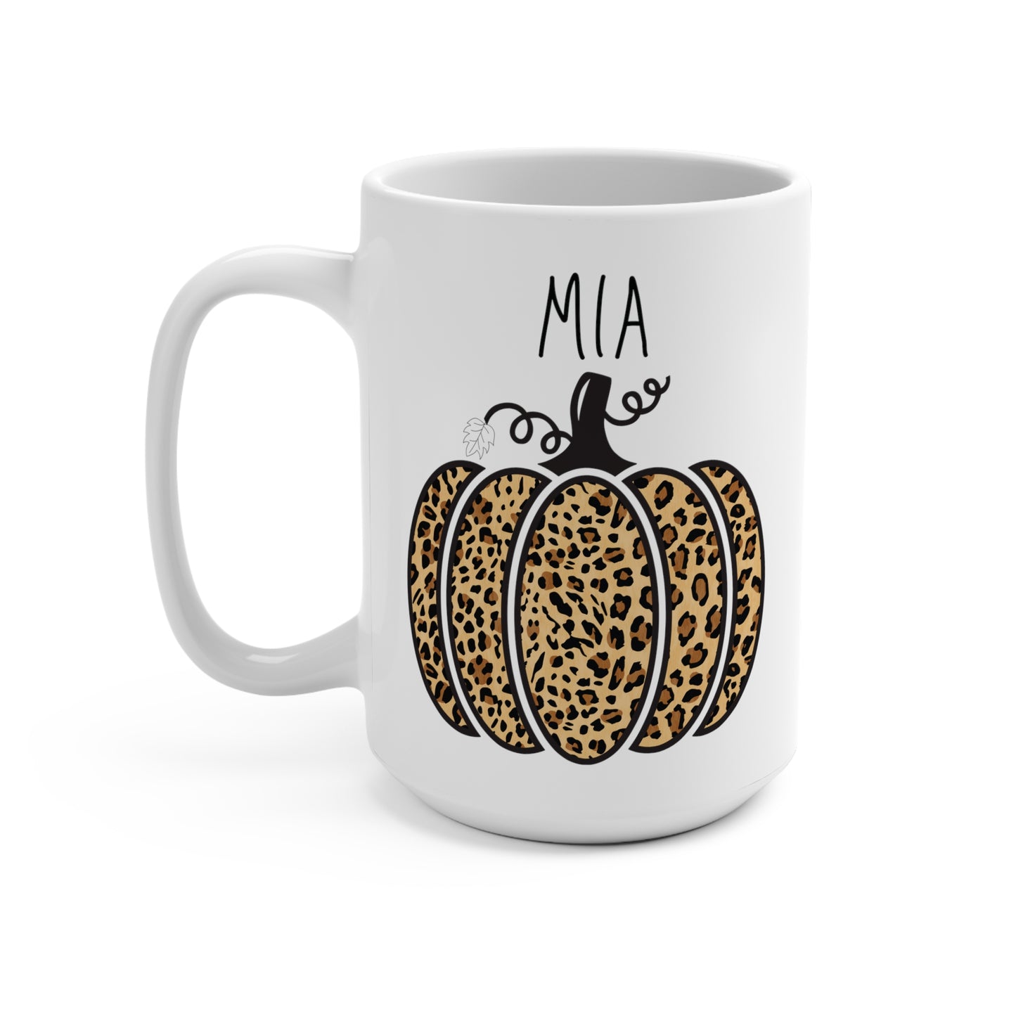 Mia Personalized Custom Name Pumpkin Coffee Mug