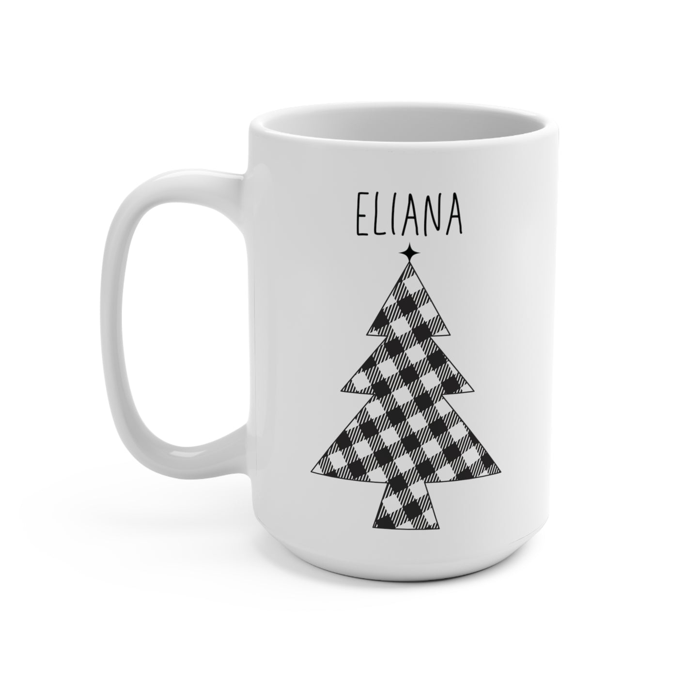 Eliana Personalized Custom Christmas Tree Coffee Mug