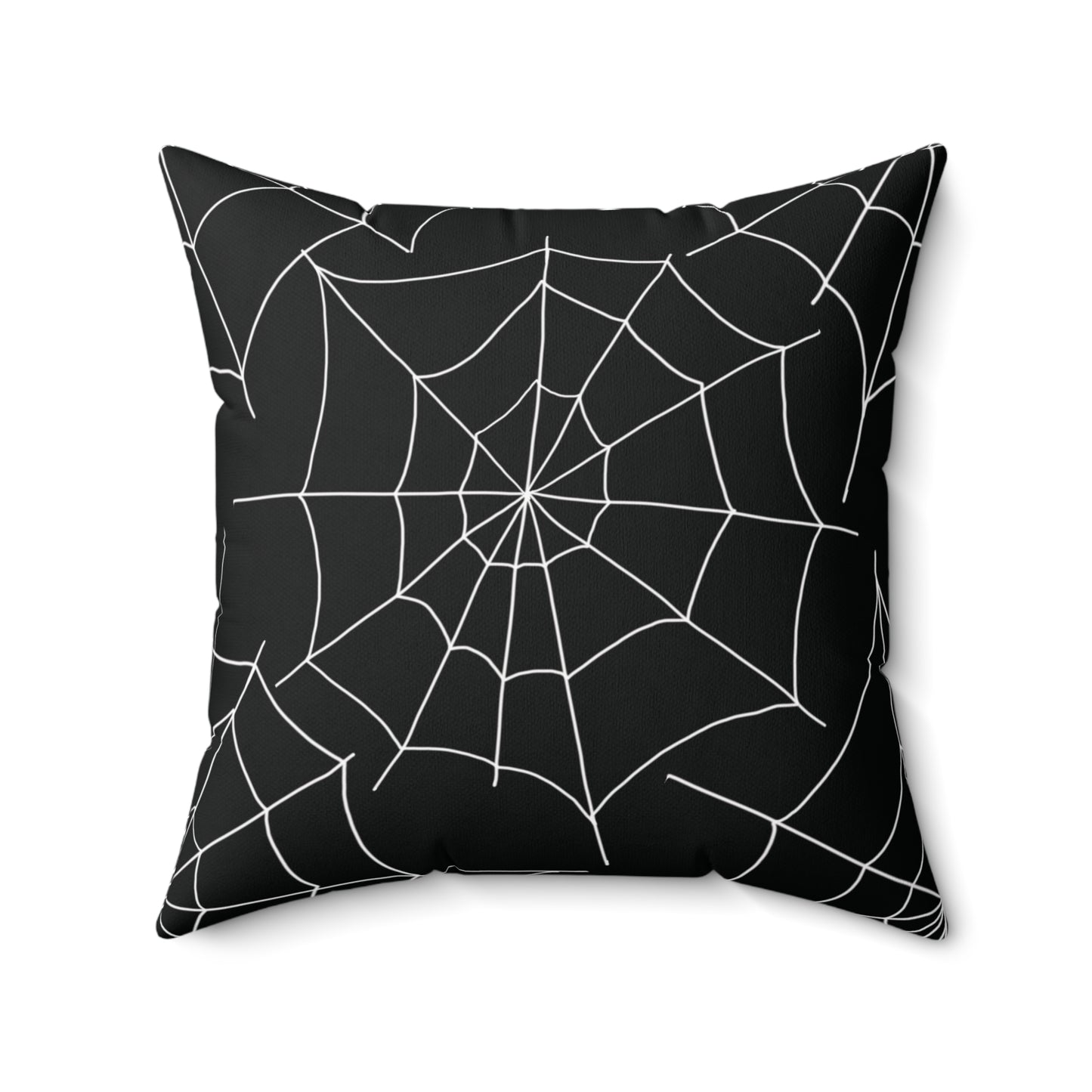 Black Spider Web Pillow