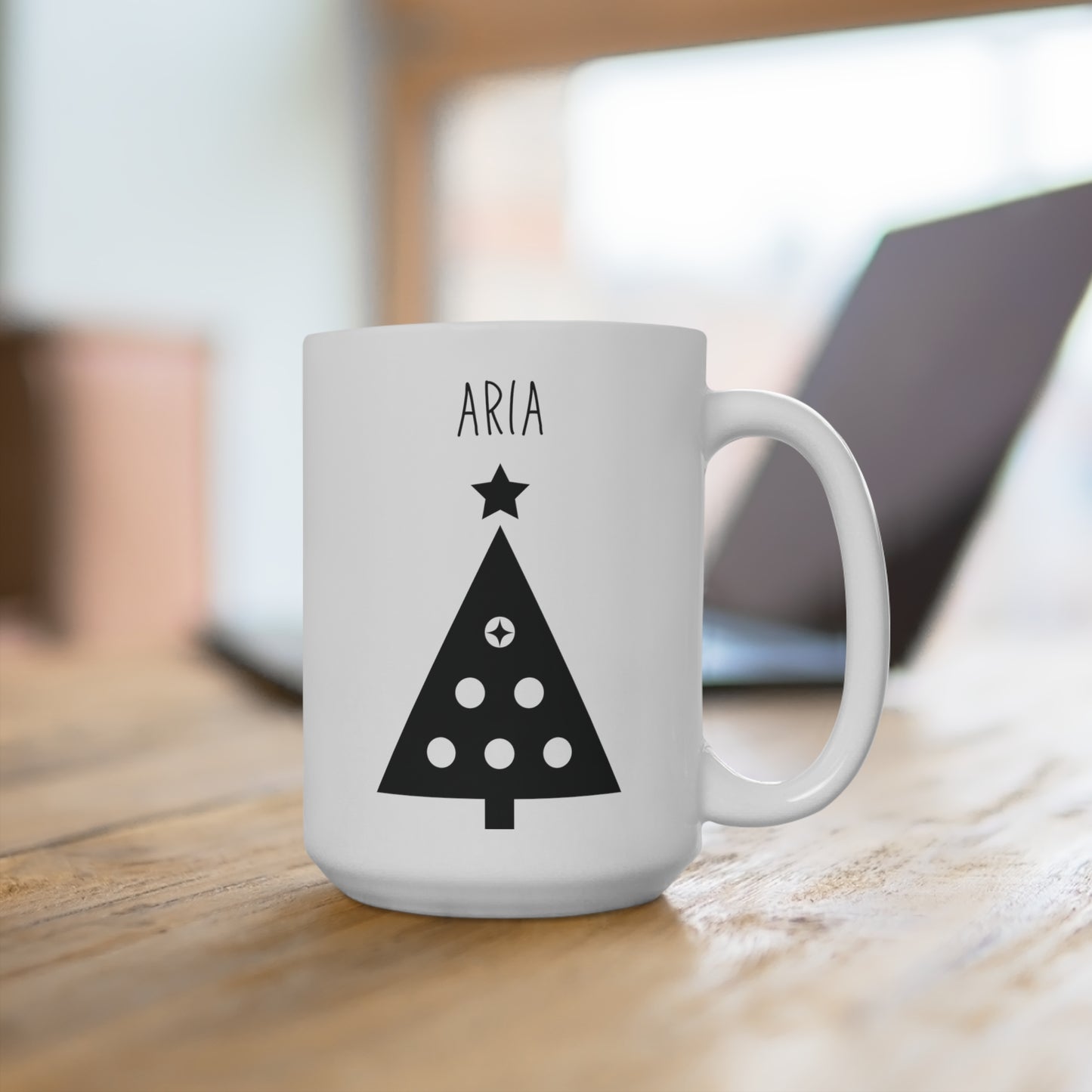 Aria Personalized Custom Christmas Tree Coffee Mug