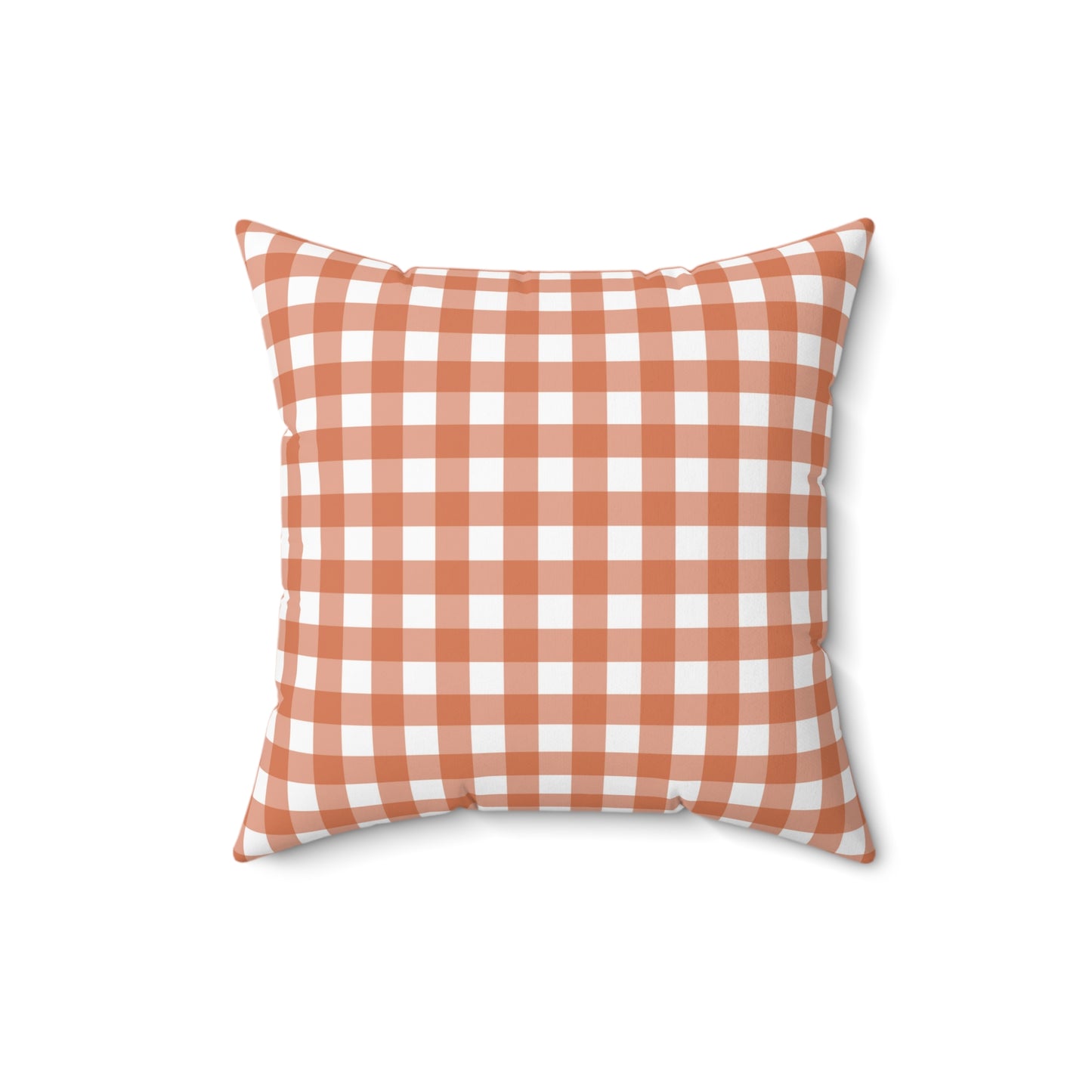 Checked Throw Pillow Fall Halloween Accent Orange Plaid Pillow for Bedrooms, Sofa, Chairs, Kids Room