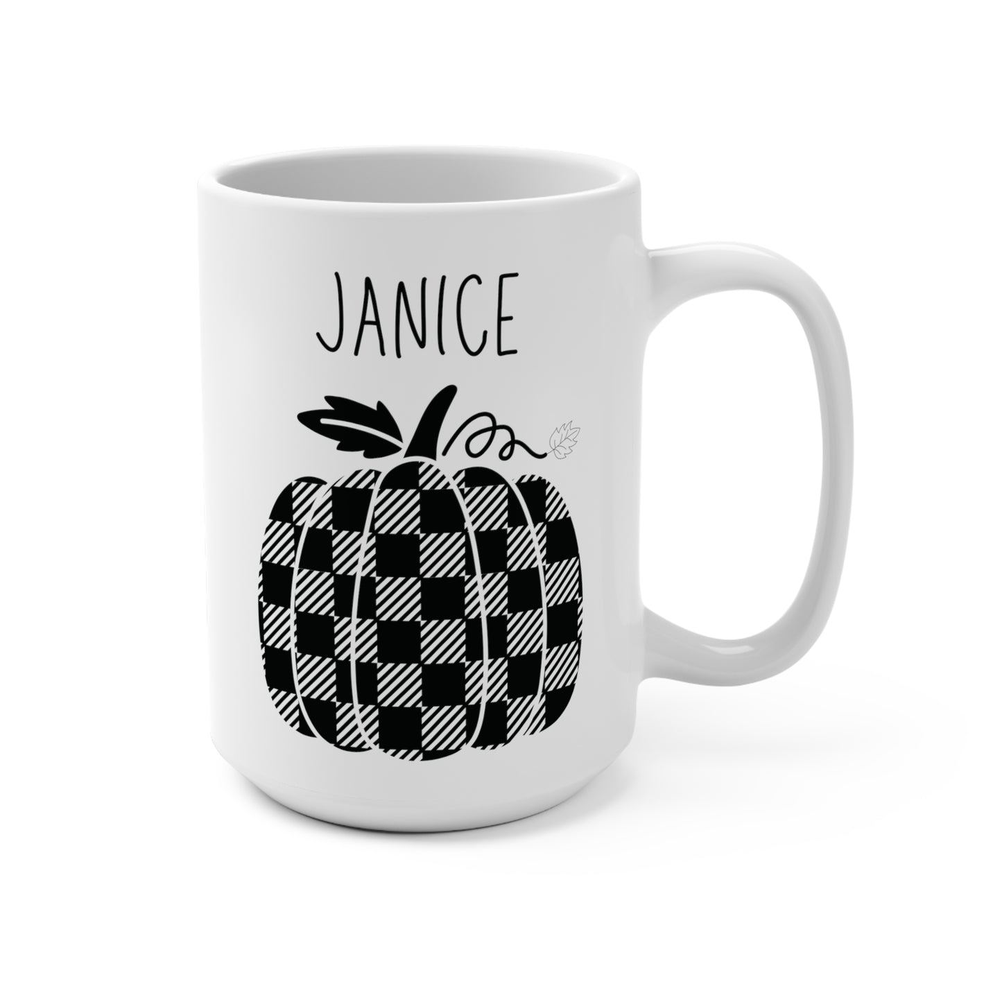 Janice Custom Name Fall Pumpkin Personalized 15oz Coffee Mug