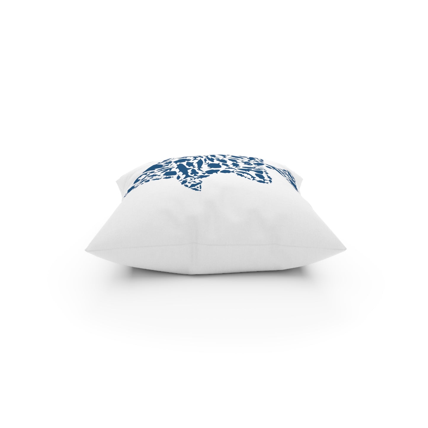 Fish Blue Pillow 16 x 16, Fishing Gifts, Animal Lovers Gift, Coastal Home Decoration - Design Club Home