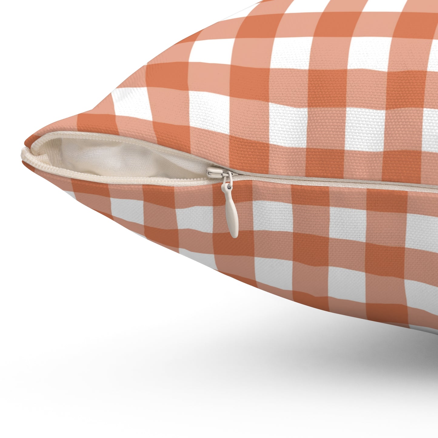 Checked Throw Pillow Fall Halloween Accent Orange Plaid Pillow for Bedrooms, Sofa, Chairs, Kids Room