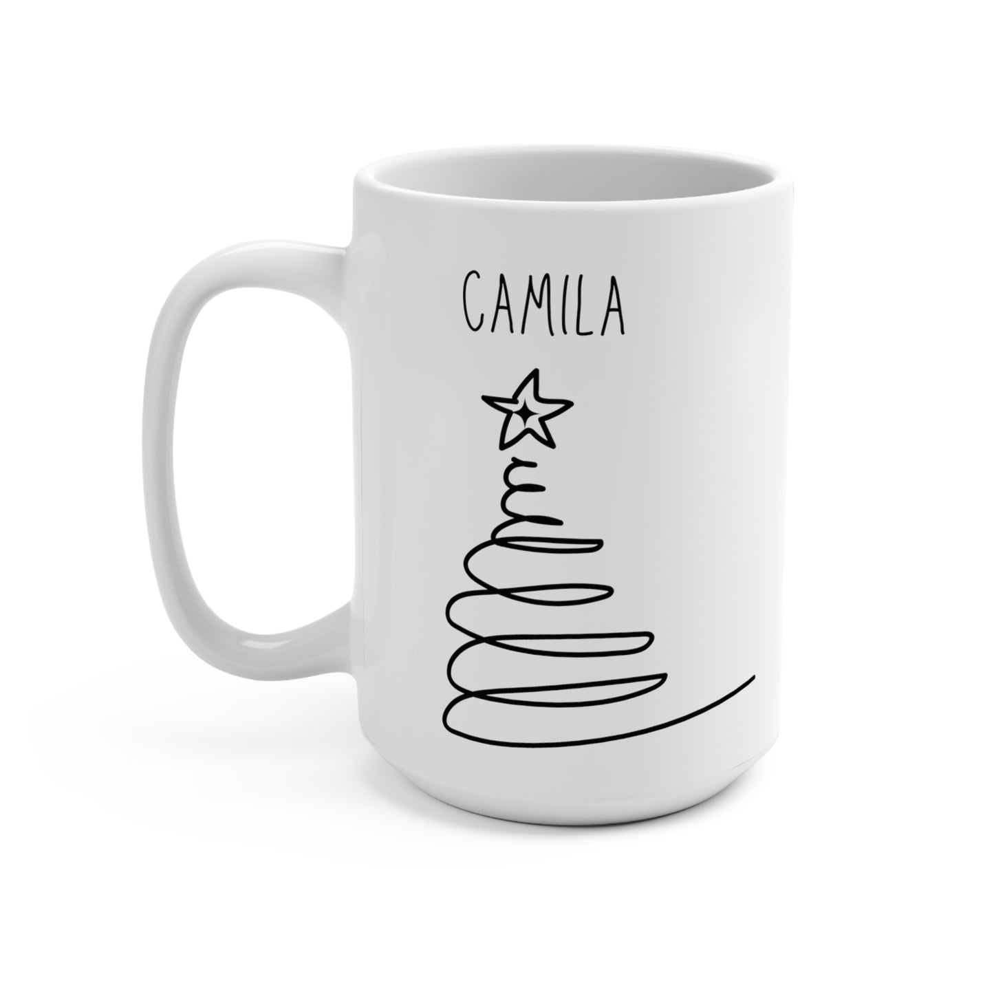 Camila Personalized Custom Christmas Tree Coffee Mug