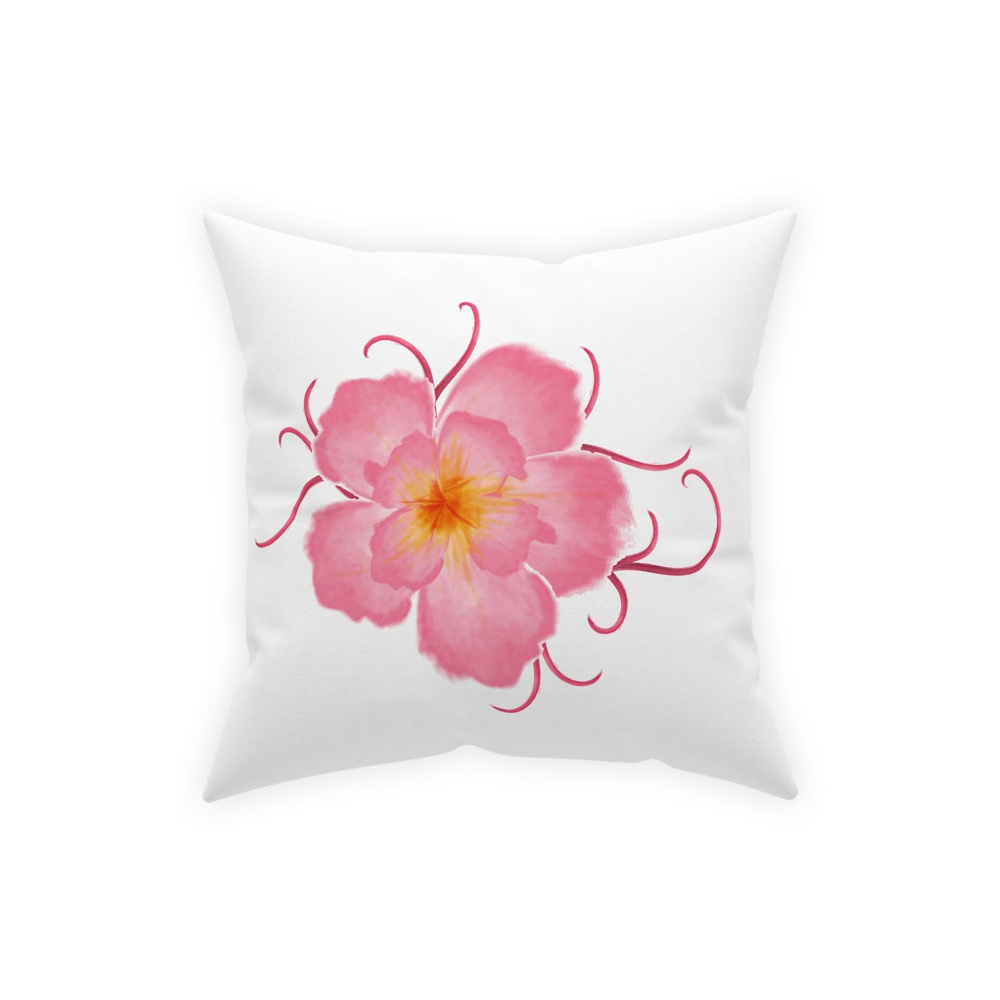 Watercolor Flower Throw Pillow, Colorful Pink Wildflowers, Housewarming Gift, Wedding Gift, Abstract Paint, Home Gift - Design Club Home