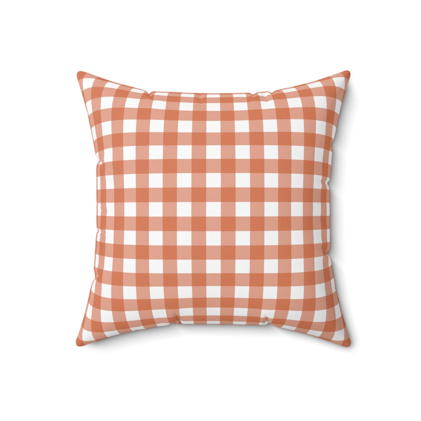 Checked Throw Pillow Fall Halloween Accent Orange Plaid Pillow for Bedrooms, Sofa, Chairs, Kids Room