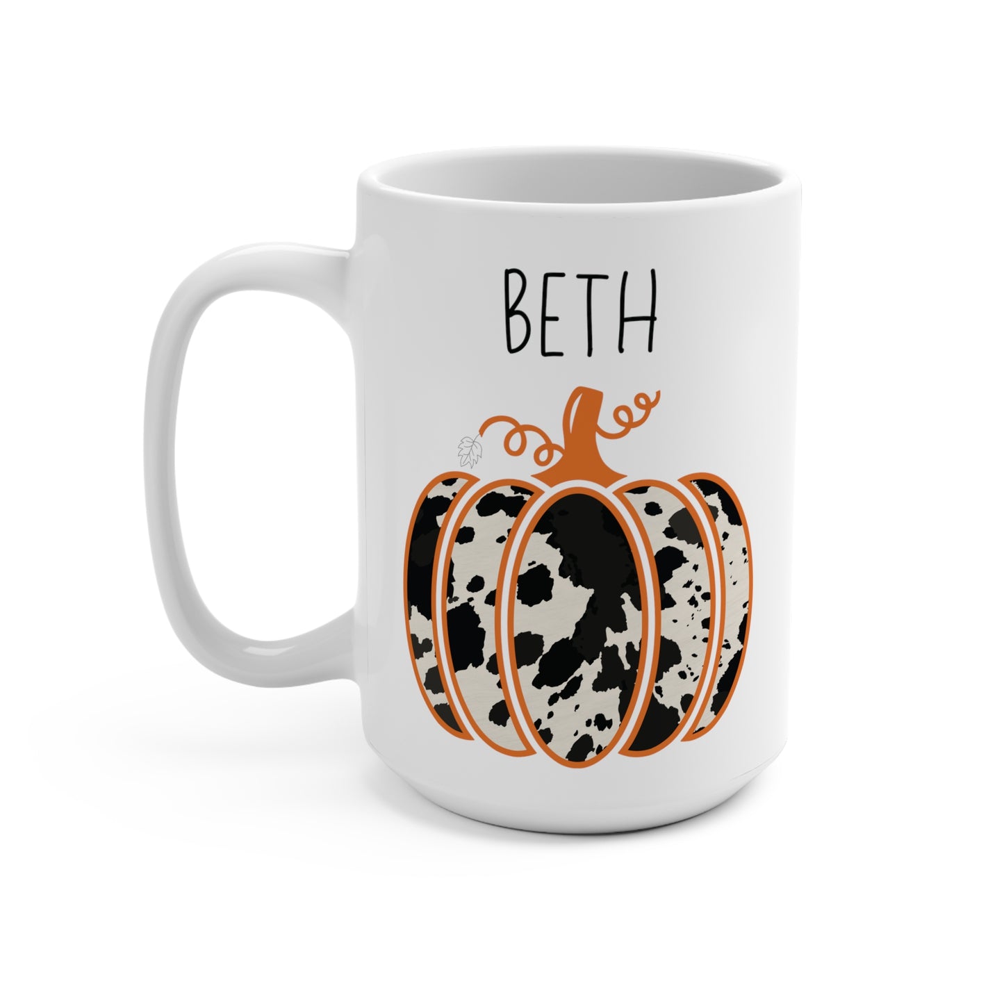 Beth Personalized Custom Name Pumpkin Coffee Mug