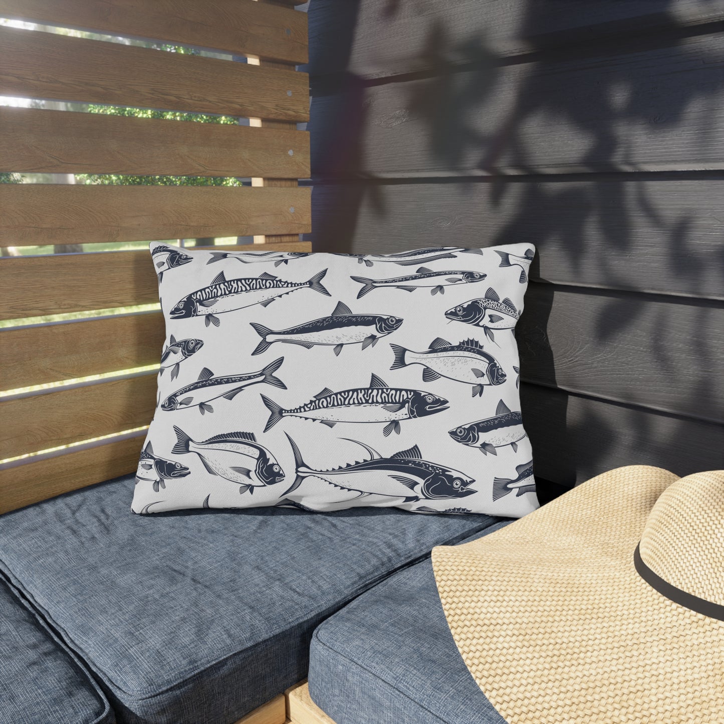 Coastal Outdoor Indoor Pillows with Insert, Patio Front Beach Cottage Porch Decor, Beach Bedroom Sofa Chair Washable Throw Pillow,