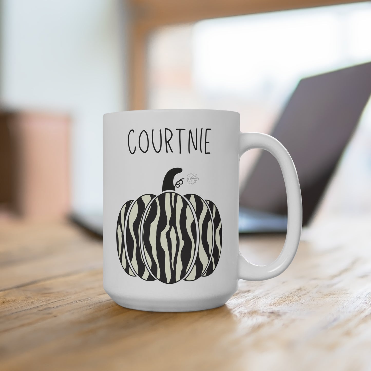 Courtnie Personalized Custom Name Pumpkin Coffee Mug
