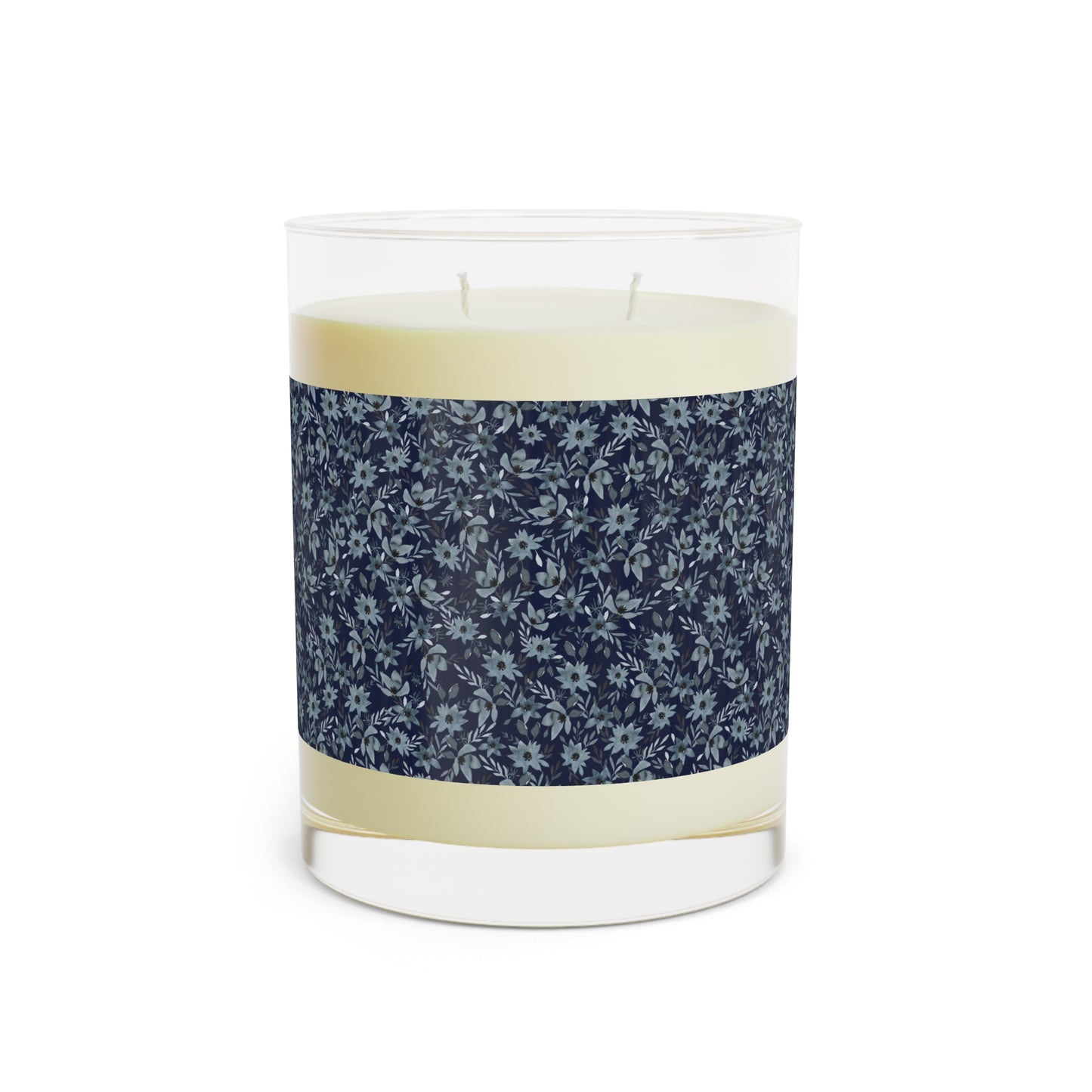 Scented Soy Candle Blue and White Cozy Coastal Candle - Scented Candle - Full Glass, 11oz