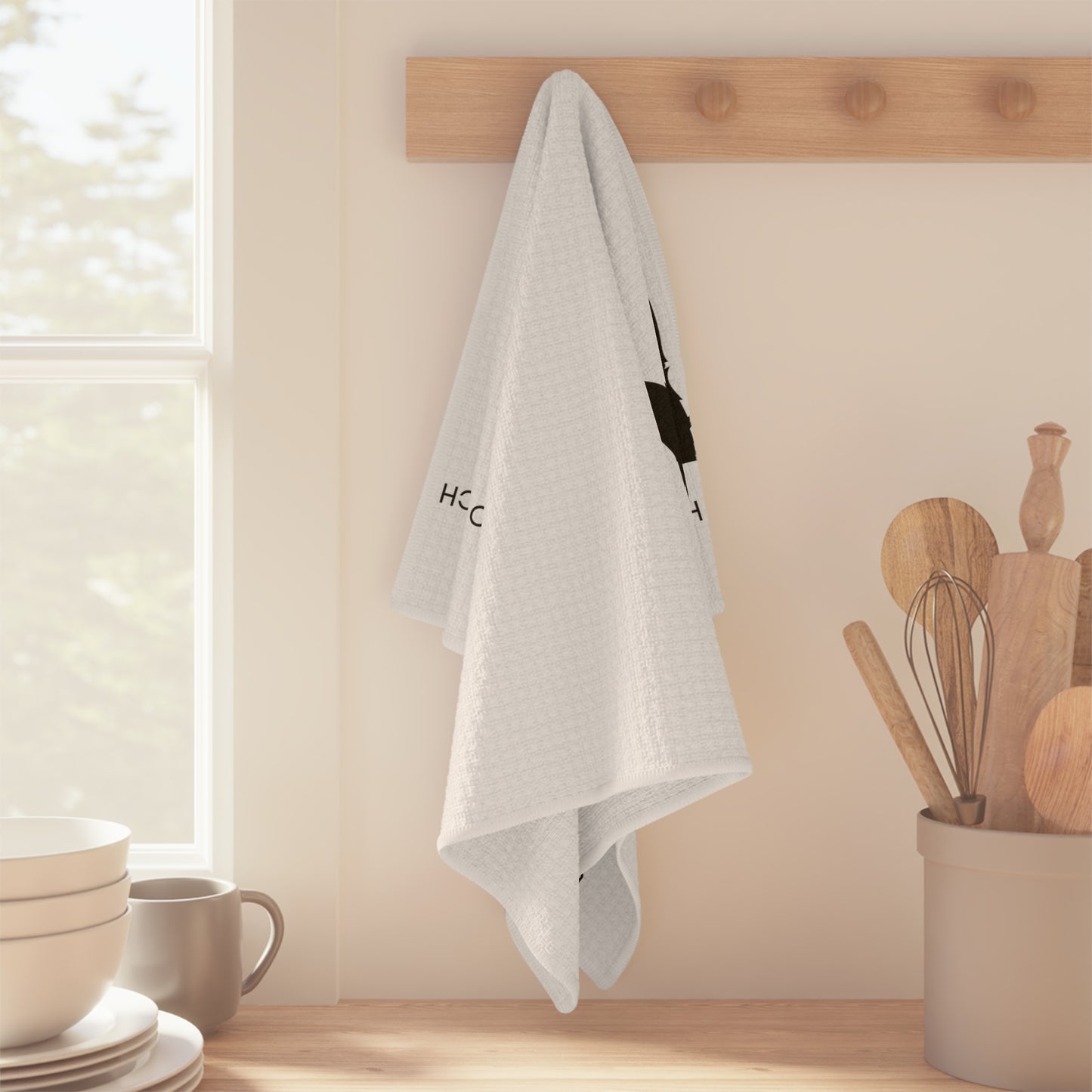 Black Cat Tea Towel, Funny Halloween Dish Towel, Cat Lover Gift, Gift for best friend, Hostess Gift - Design Club Home