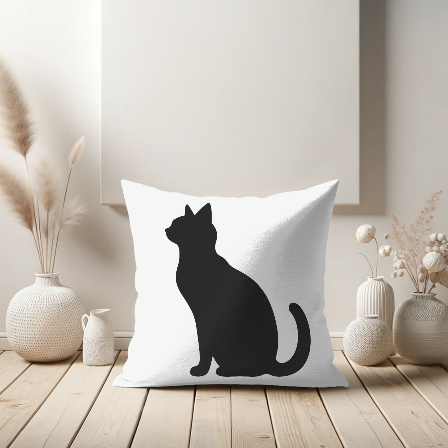 Black Cat Pillow