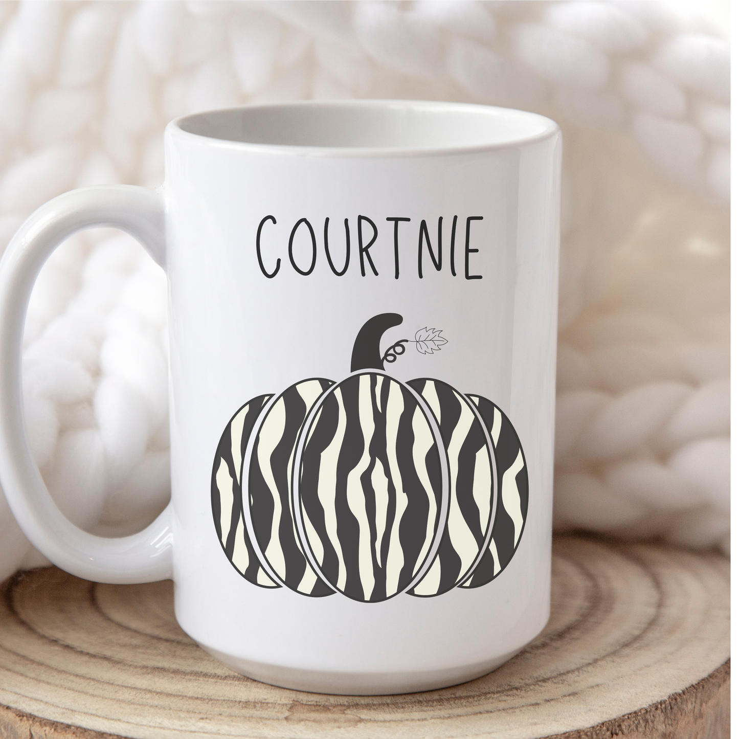 Courtnie Personalized Custom Name Pumpkin Coffee Mug