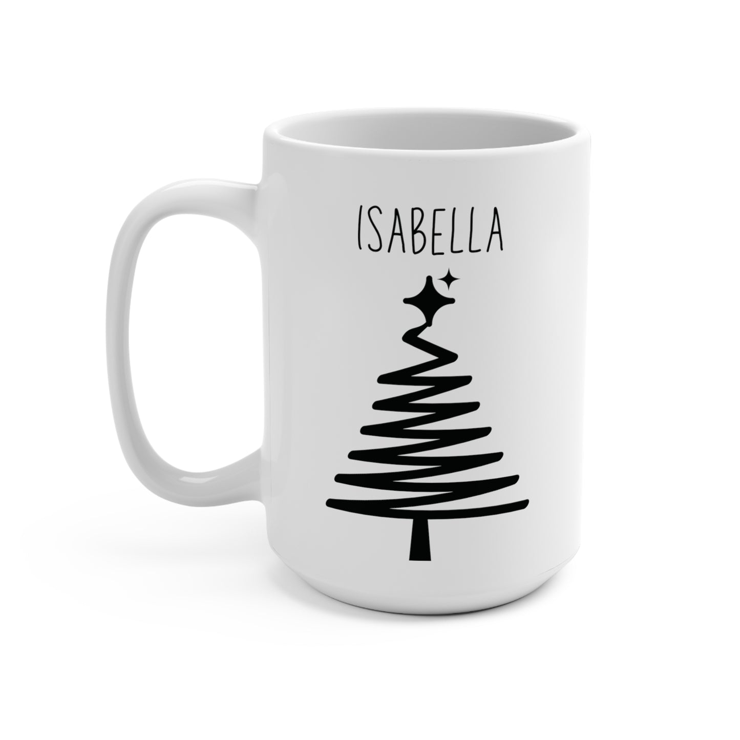 Isabella Personalized Custom Christmas Tree Coffee Mug