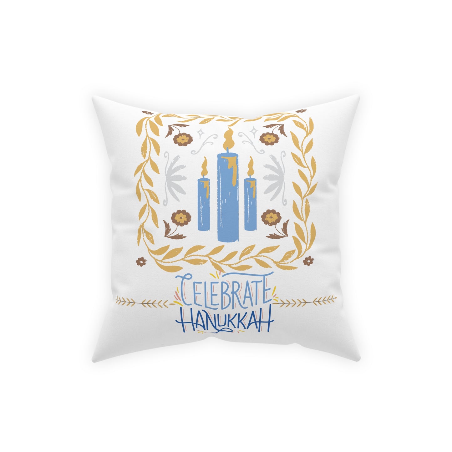 Hanukkah Pillow, Farmhouse Holiday Decoration, Jewish Hostess Gift, Housewarming Gift - Design Club Home