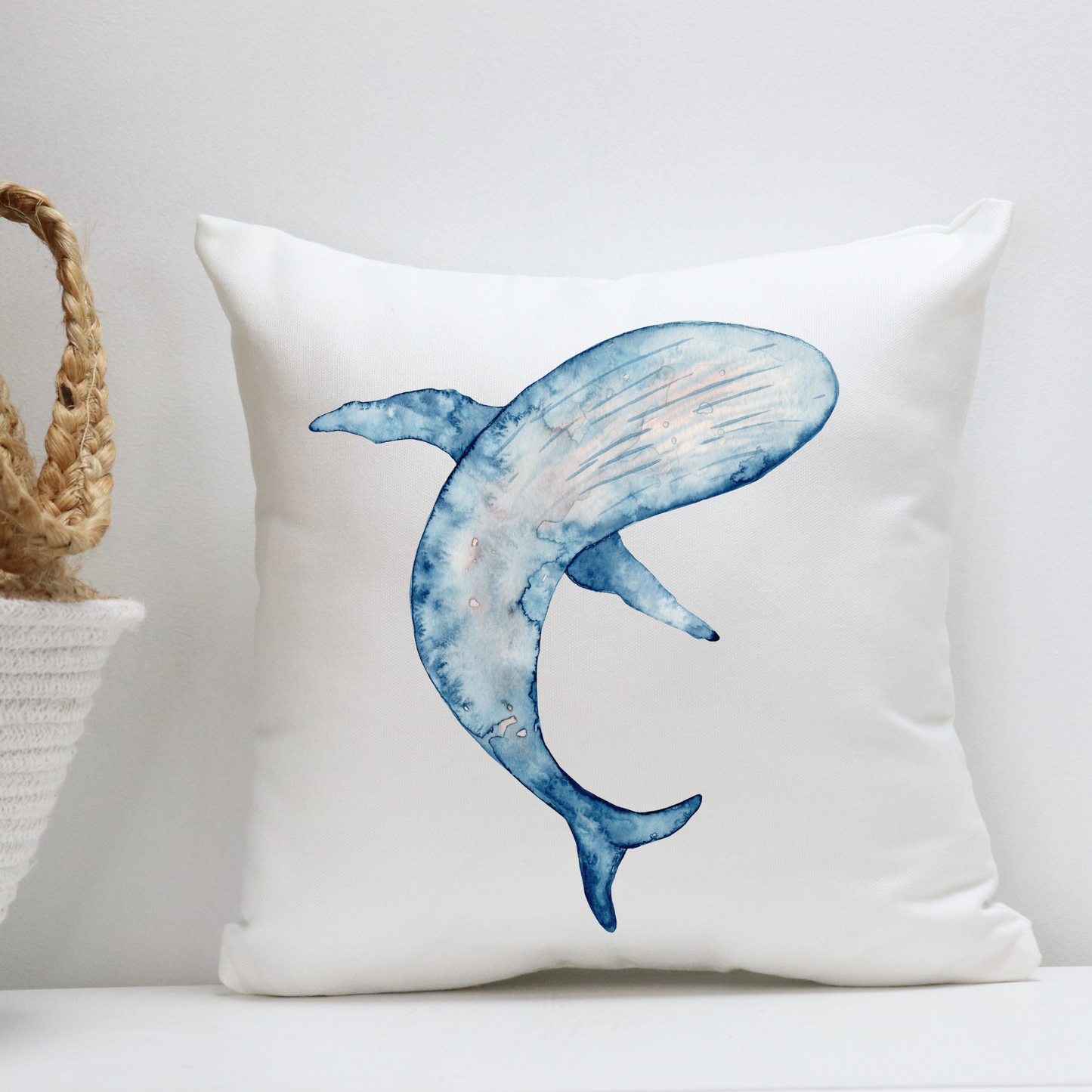 Whale Outdoor Pillow Coastal Beach Ocean Fish Lovers Home Gift