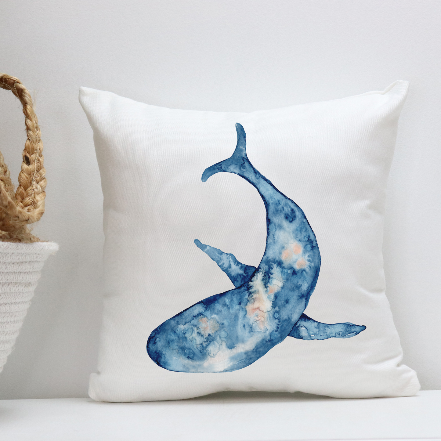 Fish Outdoor Pillow Watercolor Coastal Beach Ocean Lovers Home Gift
