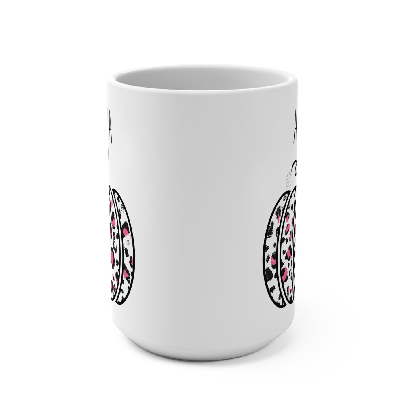Custom Name Fall Pink Pumpkin Personalized Coffee Mug