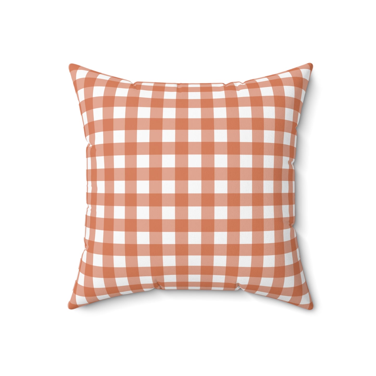 Checked Throw Pillow Fall Halloween Accent Orange Plaid Pillow for Bedrooms, Sofa, Chairs, Kids Room