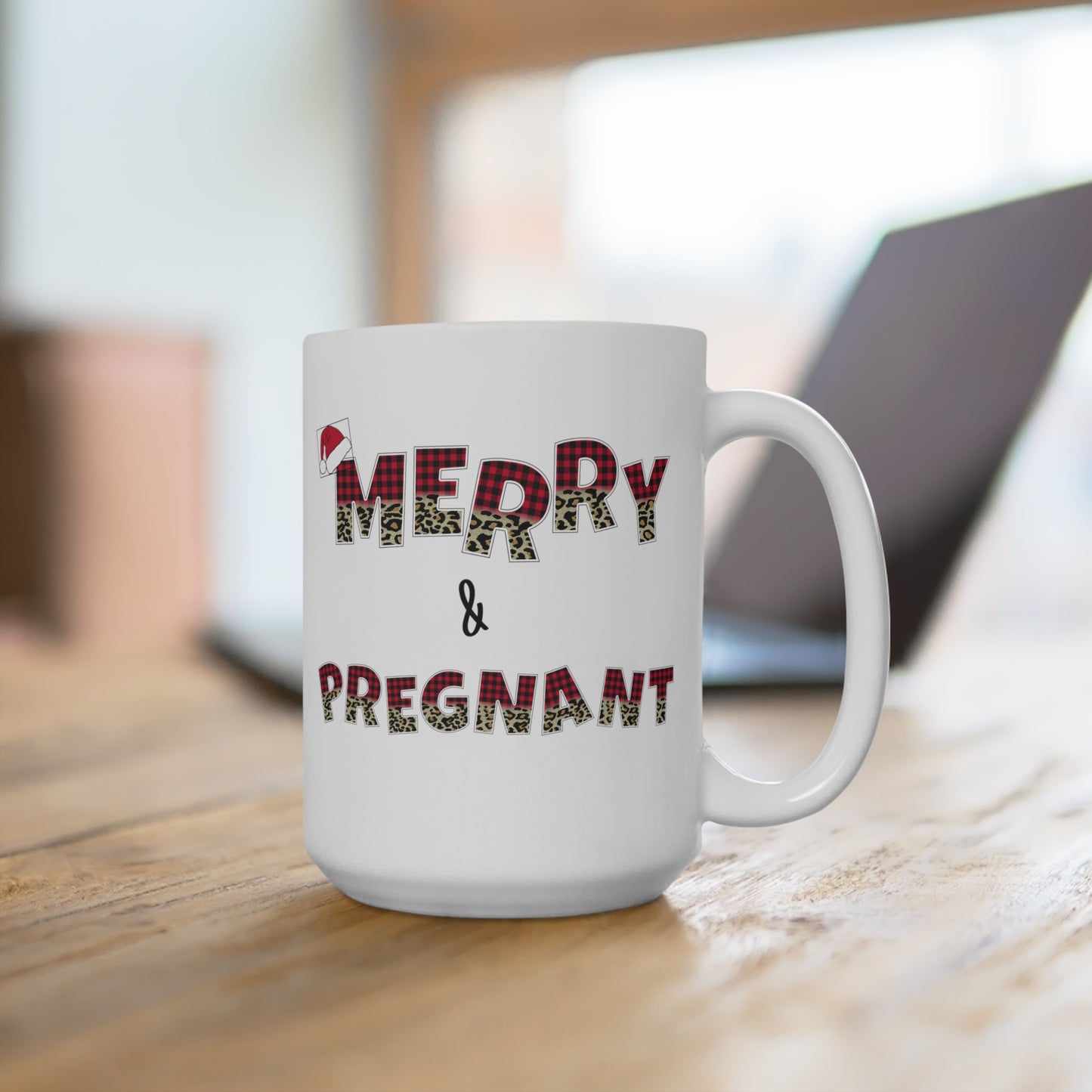 Expecting Mom Gift, Expecting Parents Christmas Mug, New Pregnancy Gift for Mom, Expecting Mother Gift, Merry and Pregnant Pregnancy Announcement