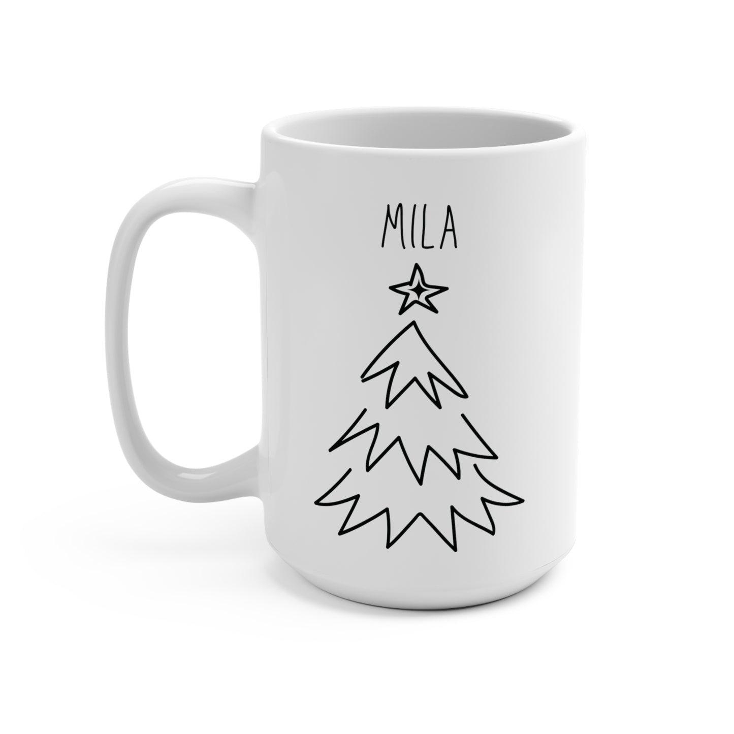 Mila Personalized Custom Christmas Tree Coffee Mug