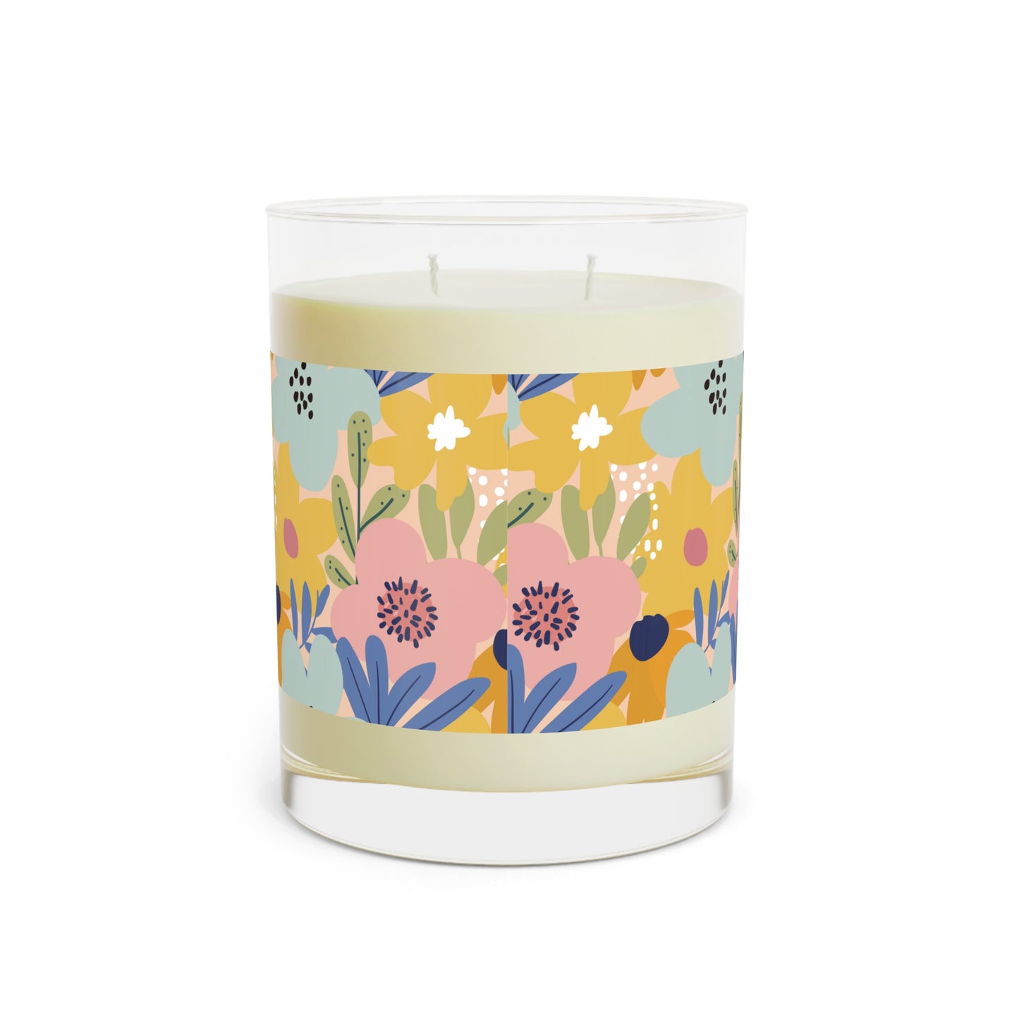 Modern Pastel Flower Soy Wax Scented Candle