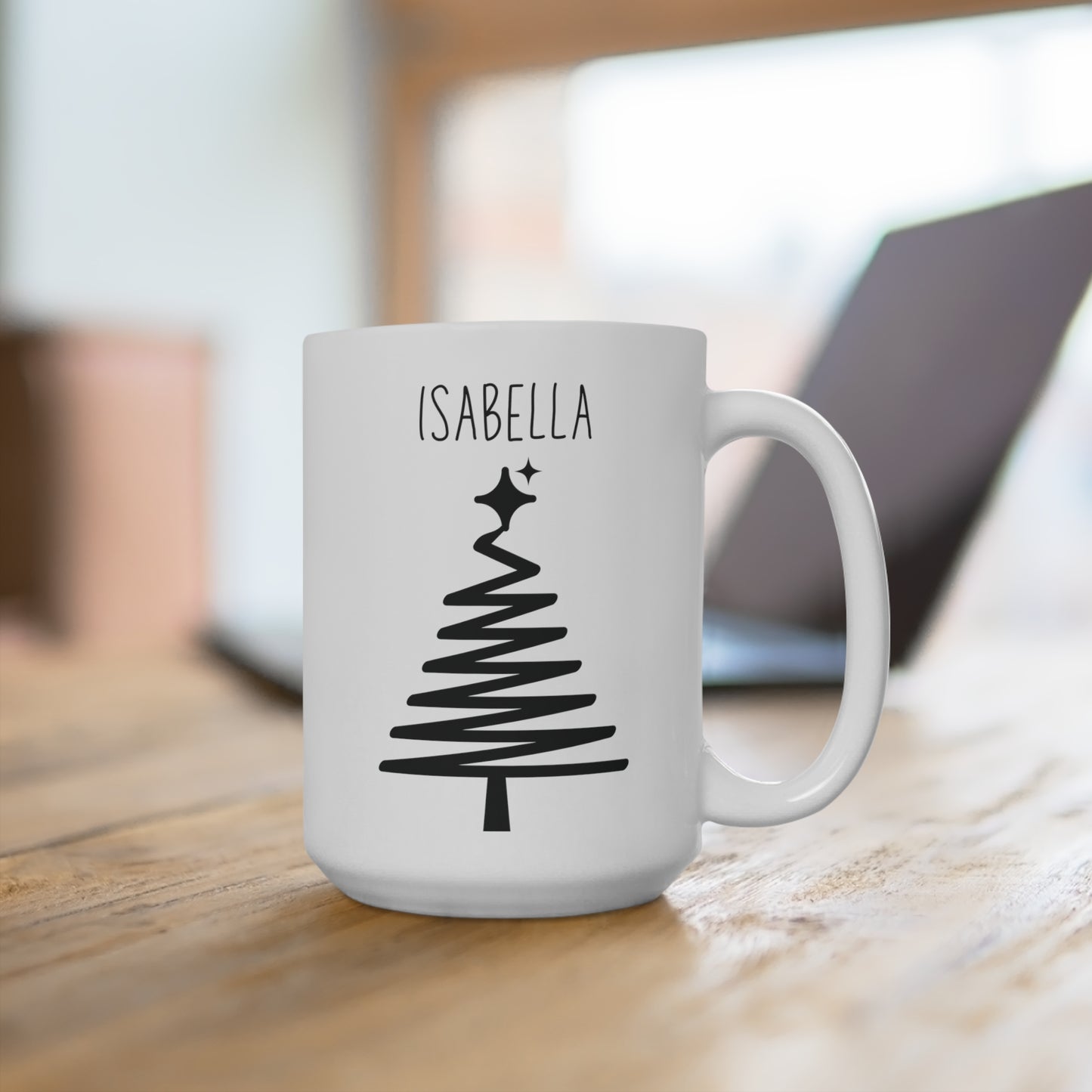 Isabella Personalized Custom Christmas Tree Coffee Mug