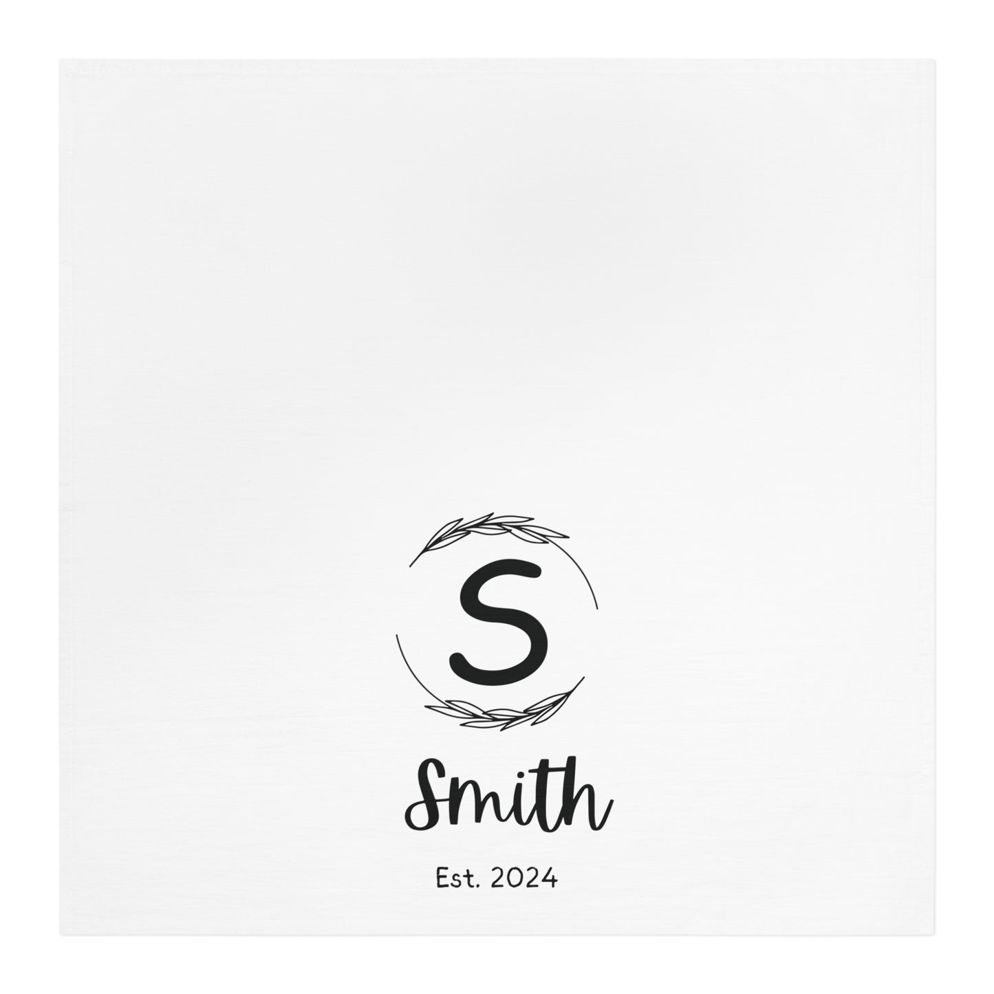 Personalized Kitchen Towel, Family Name Established Year, Custom Kitchen Decor, New Couple Wedding Anniversary Housewarming Gift