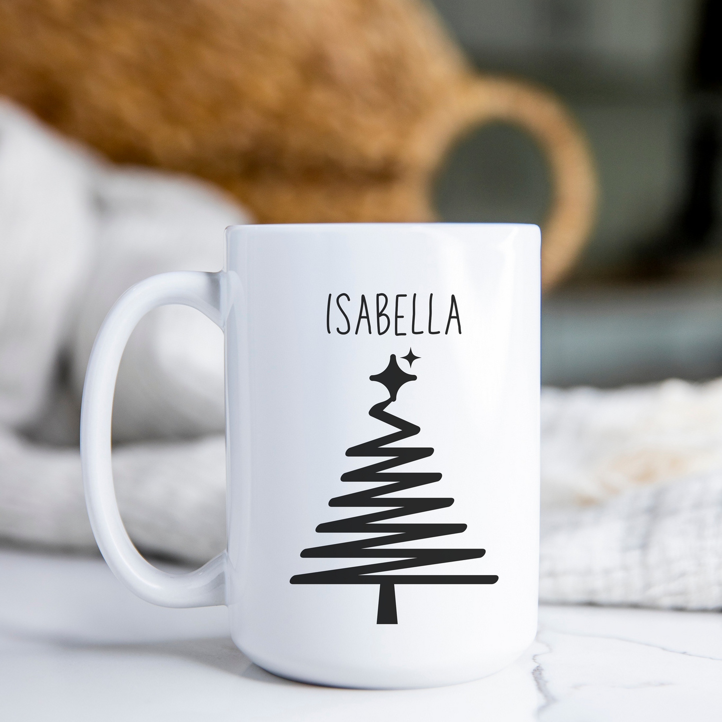 Isabella Personalized Custom Christmas Tree Coffee Mug