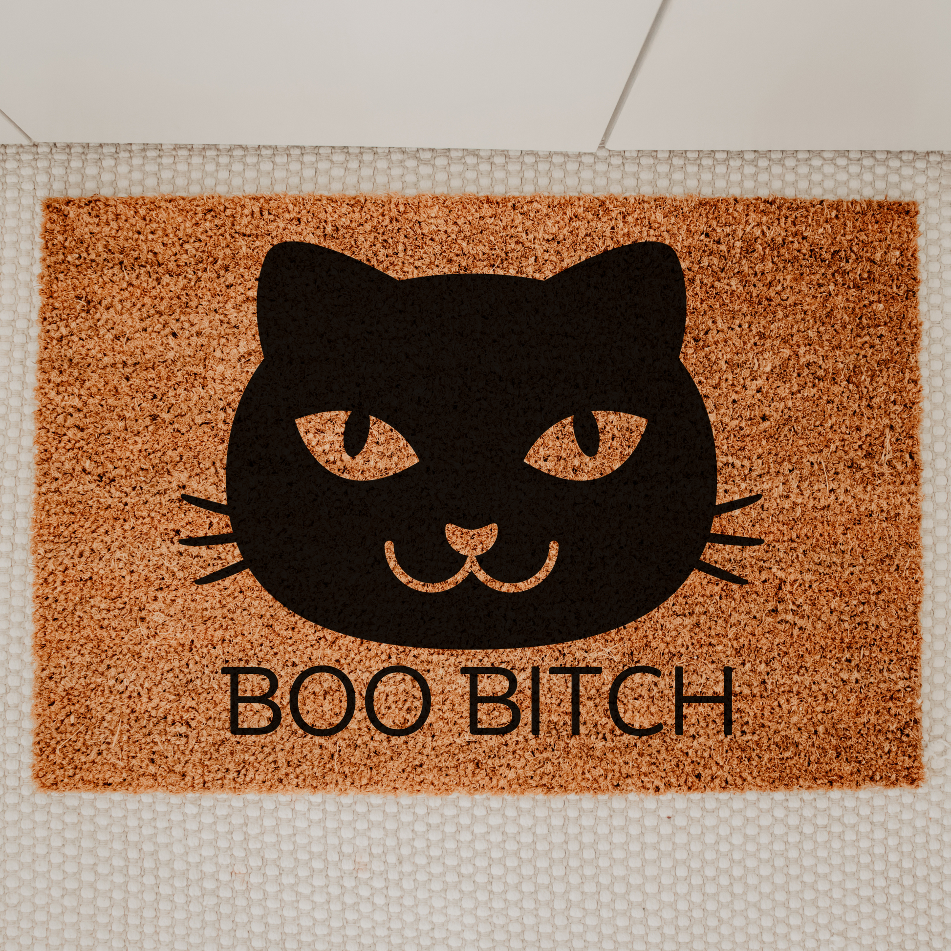 Halloween Doormat Funny Black Cat Welcome Door Mat - Design Club Home