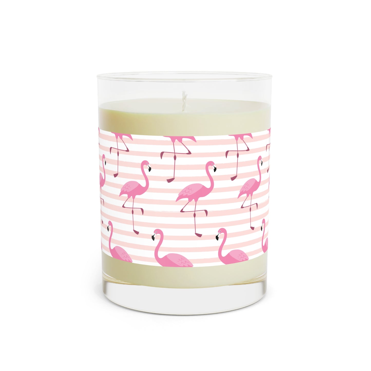 Pink and White Flamingo Scented Aromatherapy Candle