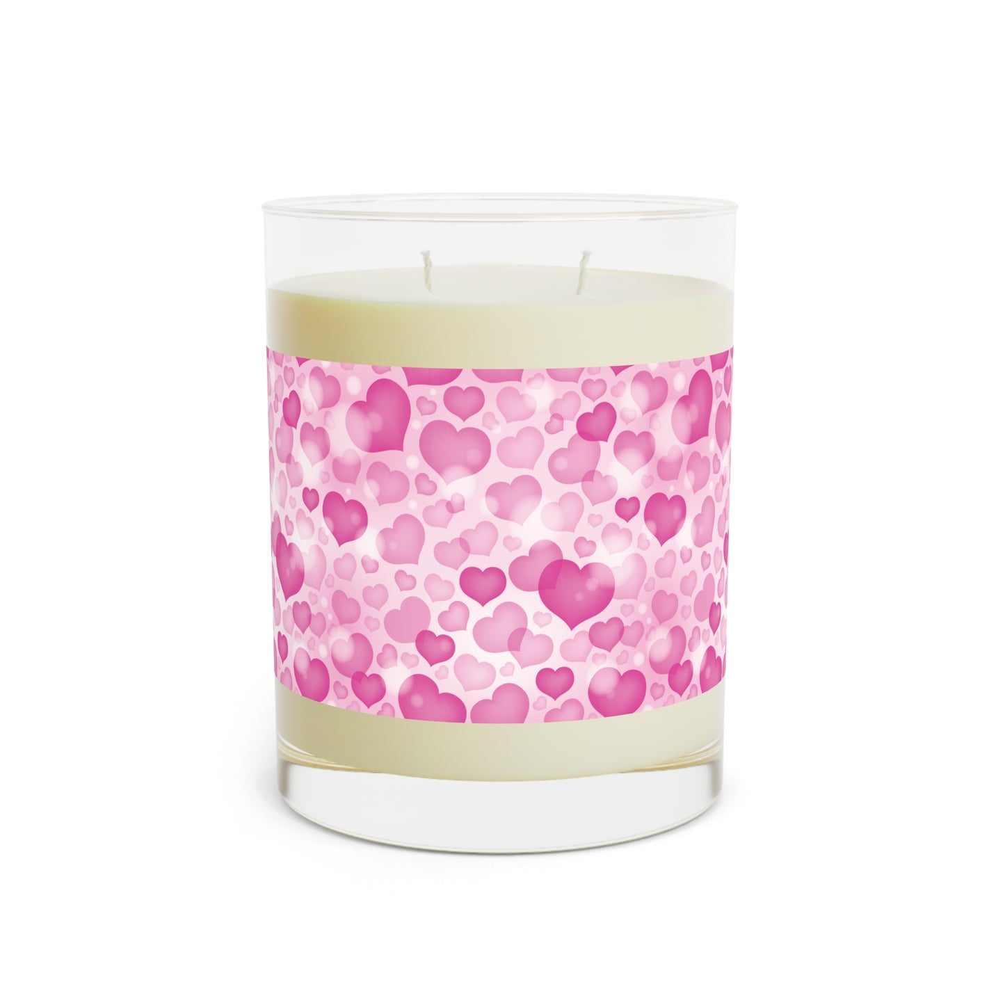 Pink Hearts Scented Soy Aromatherapy Candle