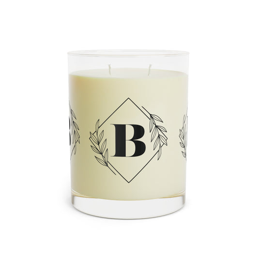 Custom monogrammed initial scented candle