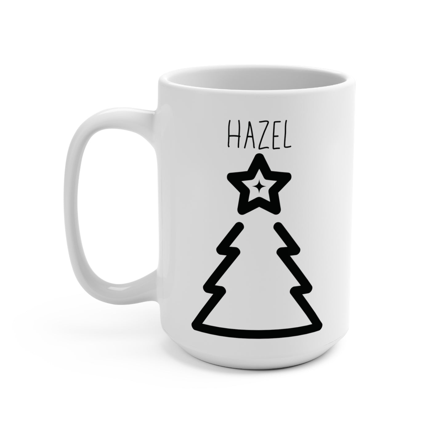 Hazel Personalized Custom Christmas Tree Coffee Mug
