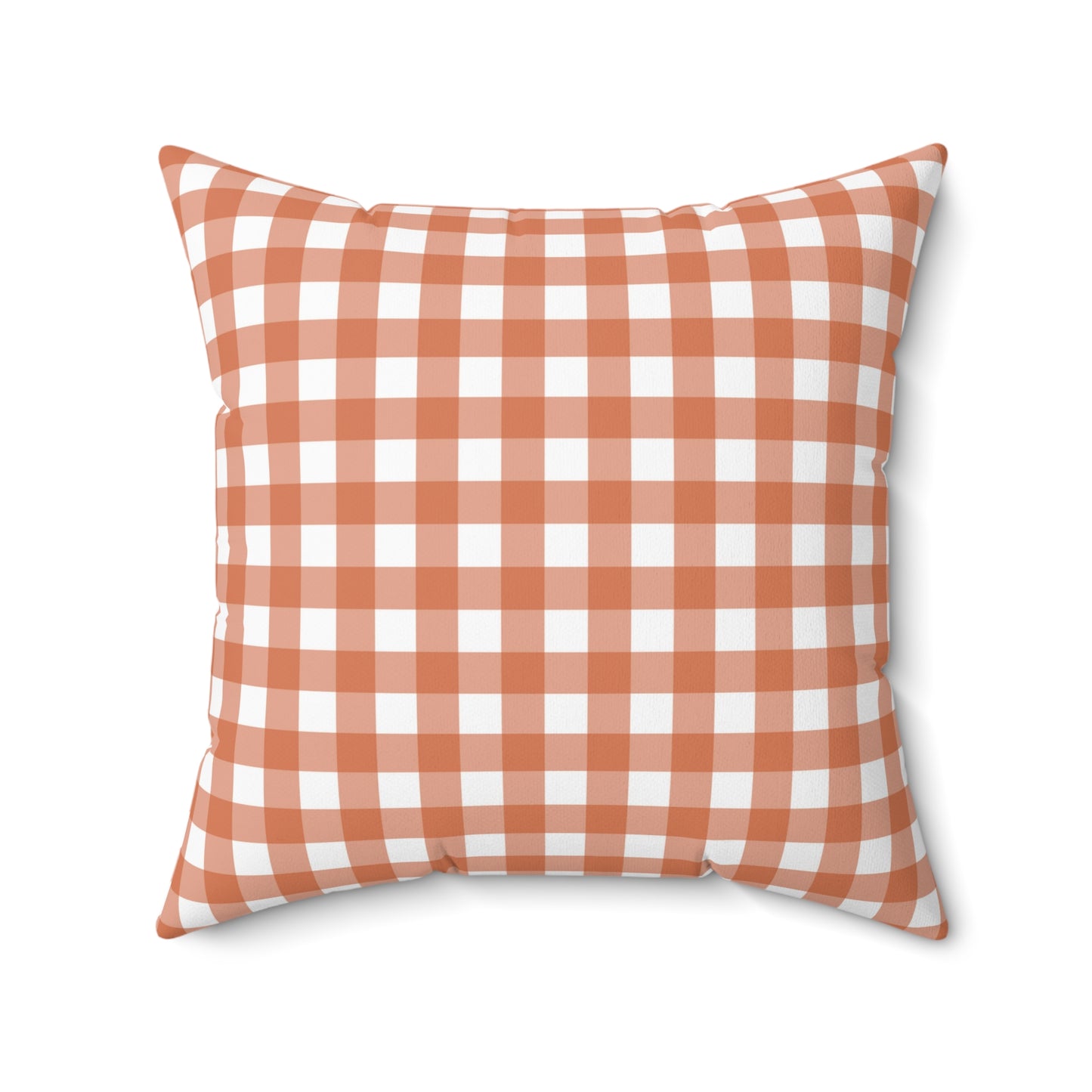 Checked Throw Pillow Fall Halloween Accent Orange Plaid Pillow for Bedrooms, Sofa, Chairs, Kids Room