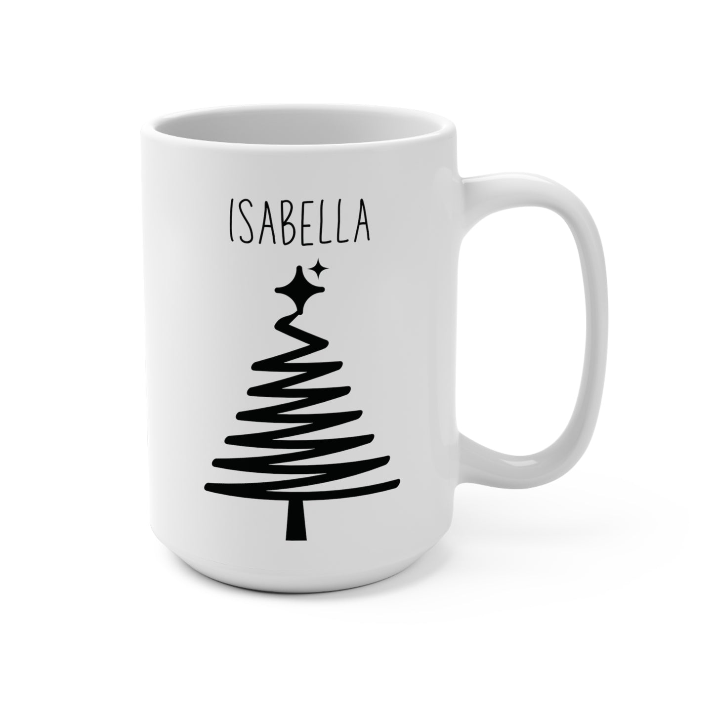 Isabella Personalized Custom Christmas Tree Coffee Mug