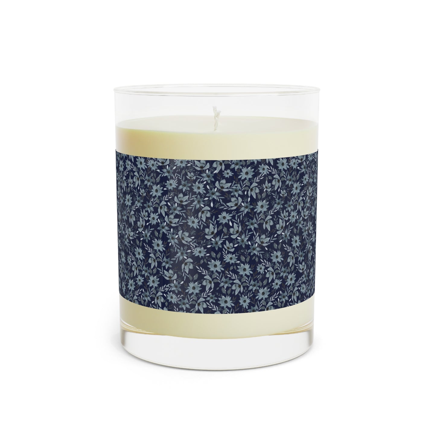 Scented Soy Candle Blue and White Cozy Coastal Candle - Scented Candle - Full Glass, 11oz