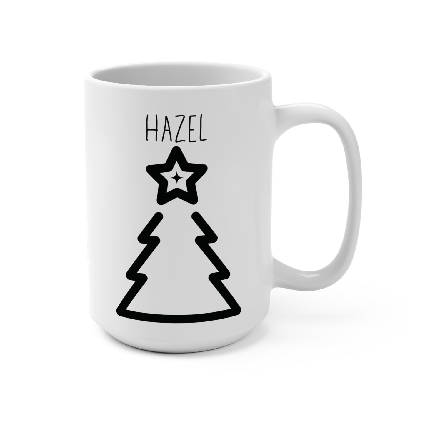 Hazel Personalized Custom Christmas Tree Coffee Mug