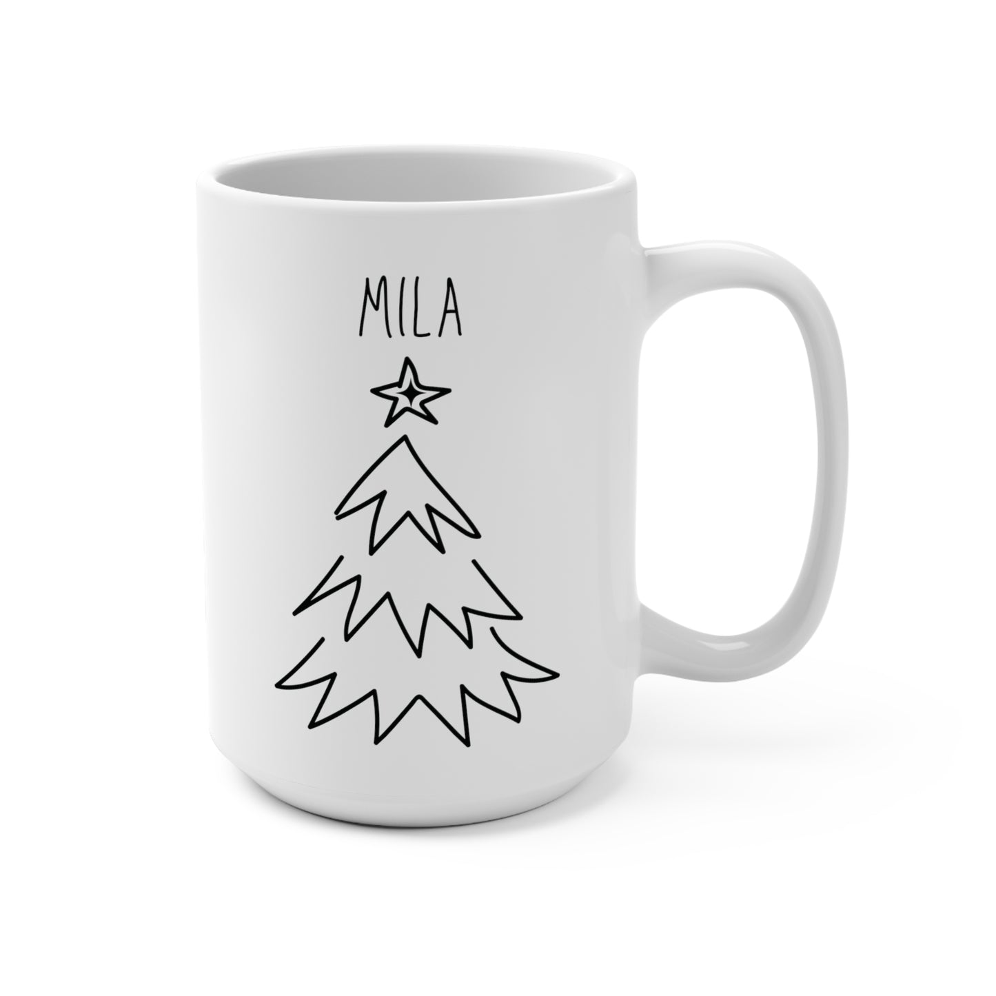 Mila Personalized Custom Christmas Tree Coffee Mug