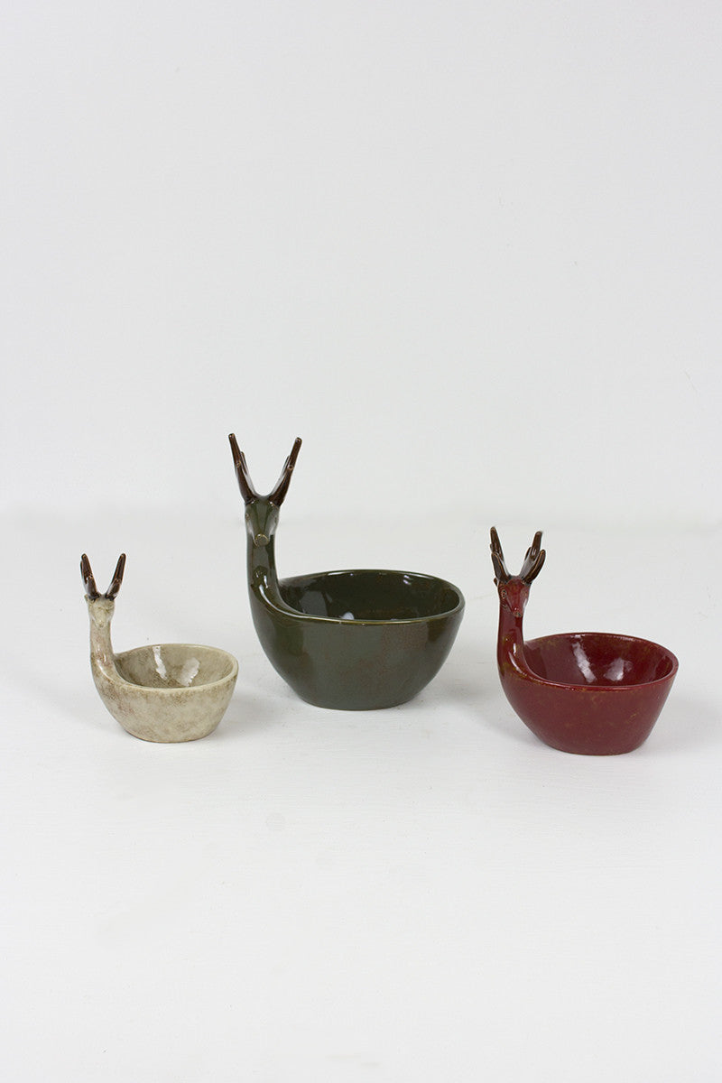 Deer Bowl Set Christmas Decor | Holiday Gifts | Housewarming Gift - Design Club Home