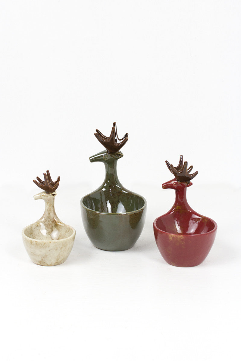 Deer Bowl Set Christmas Decor | Holiday Gifts | Housewarming Gift - Design Club Home