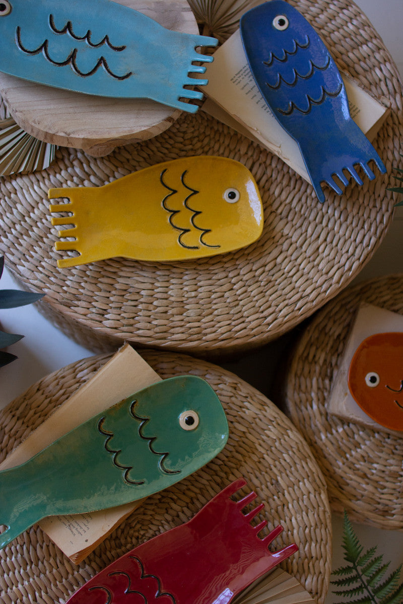 Ceramic Fish Plates Set of 6
