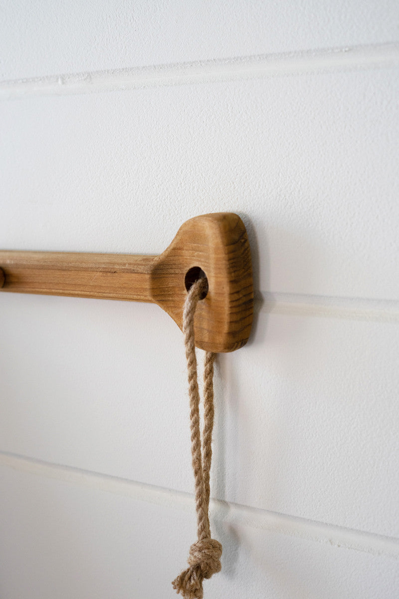 Wall Mount Coat Rack Wooden Paddle Wall Decor