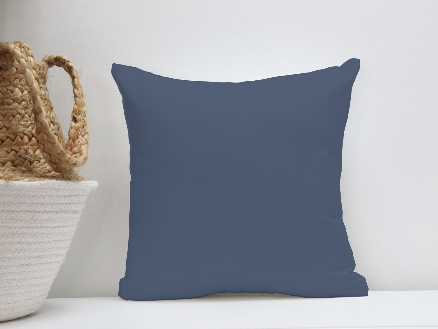 Navy Blue Outdoor Indoor Pillow with Insert, Patio Front Porch Decor, Beach Bedroom Sofa Chair Washable Layering Throw Pillow