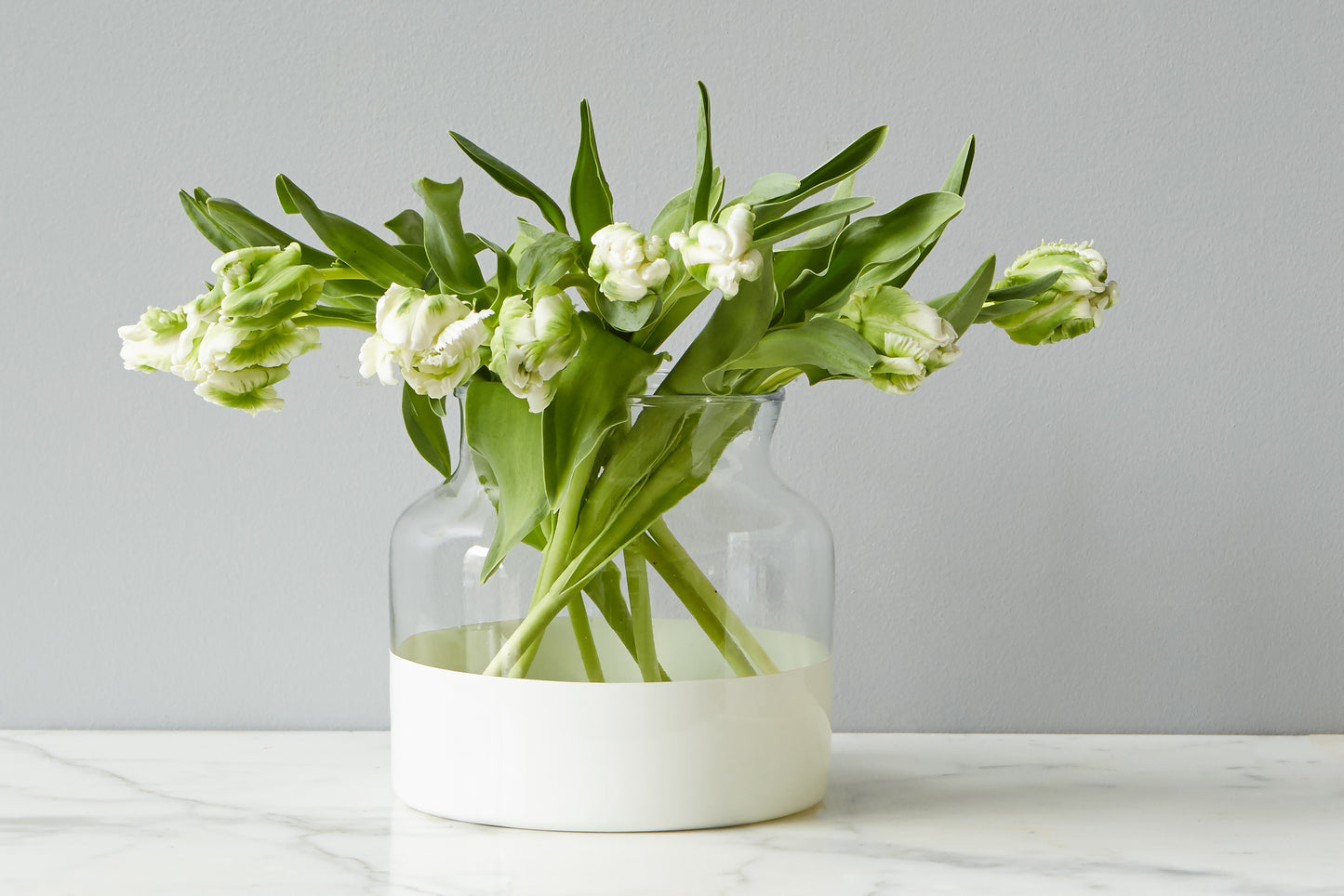 vase for flowers glass white | home decor | wedding gift - Design Club Home